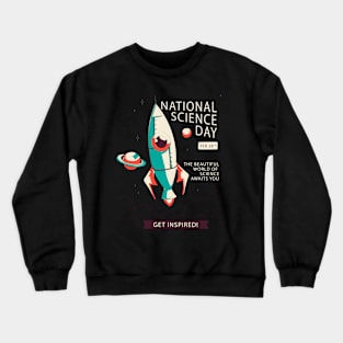 Science Day Rocket Crewneck Sweatshirt